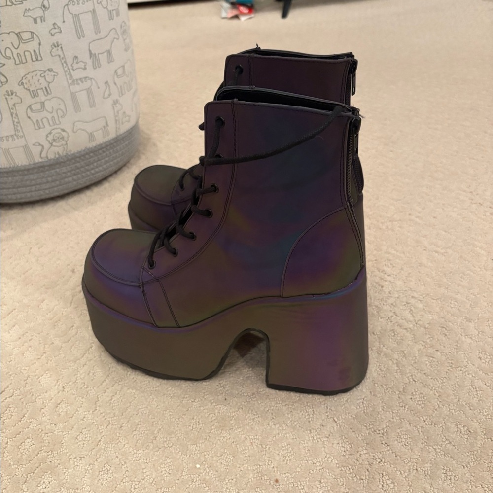 Demonia Camel 203 Multi Reflective Platform Boots - image 2